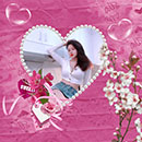 Ghép ảnh hình trái tim mẫu 15