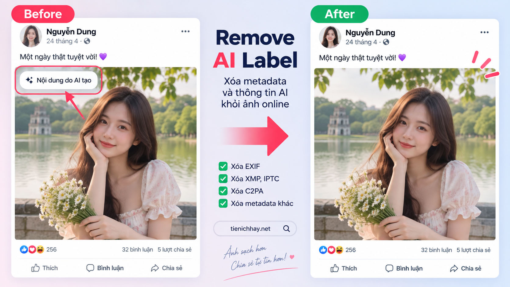 Remove AI Label – Xóa nhãn AI khỏi ảnh online 2026